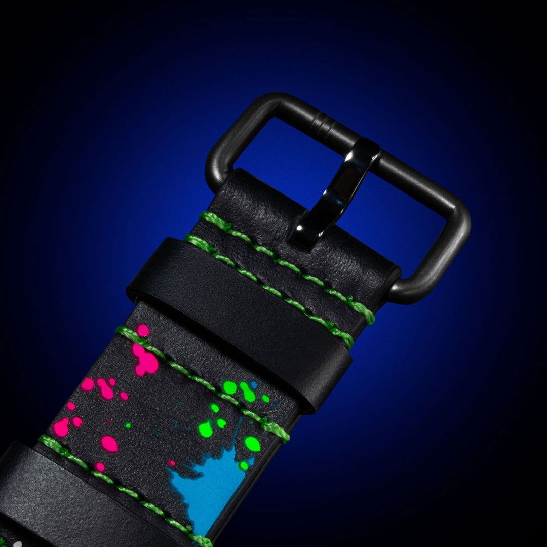 Black Leather Strap for Neon Z black edition