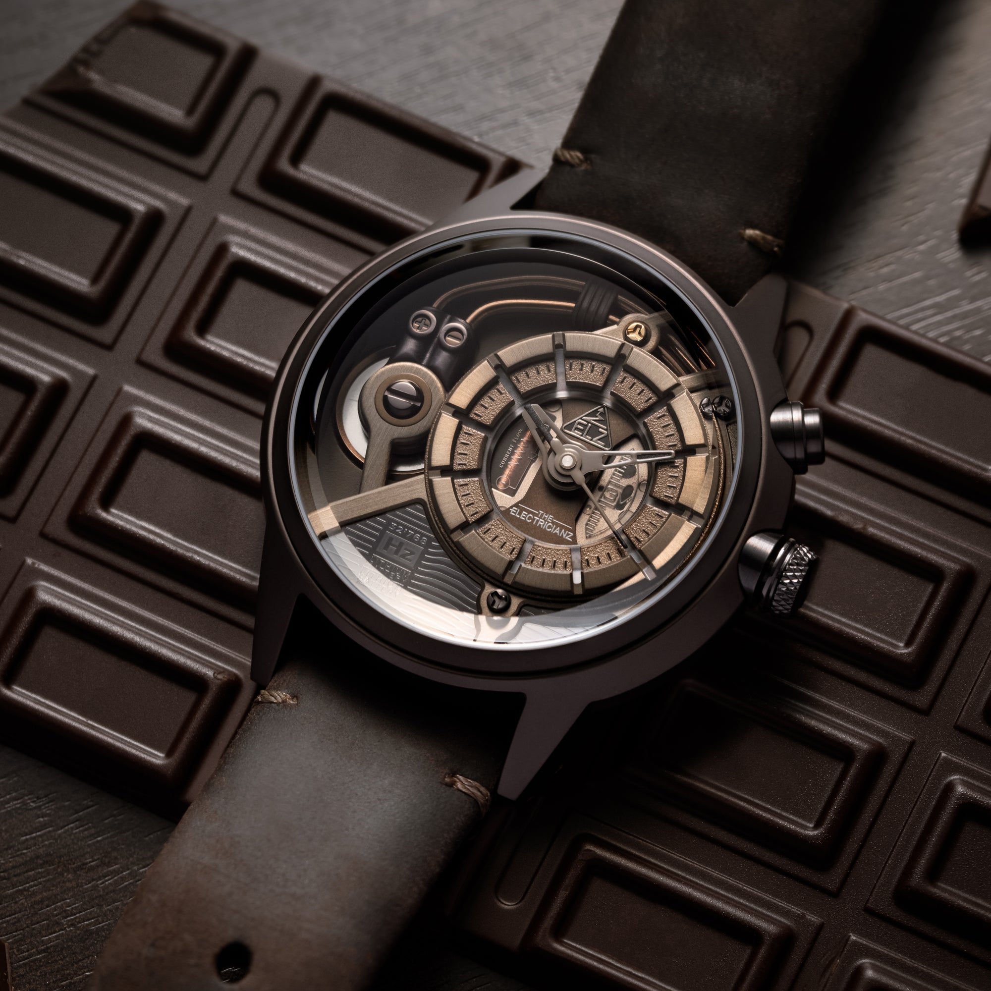 The Brown Z | Available with Metal or Leather Strap – THE ELECTRICIANZ